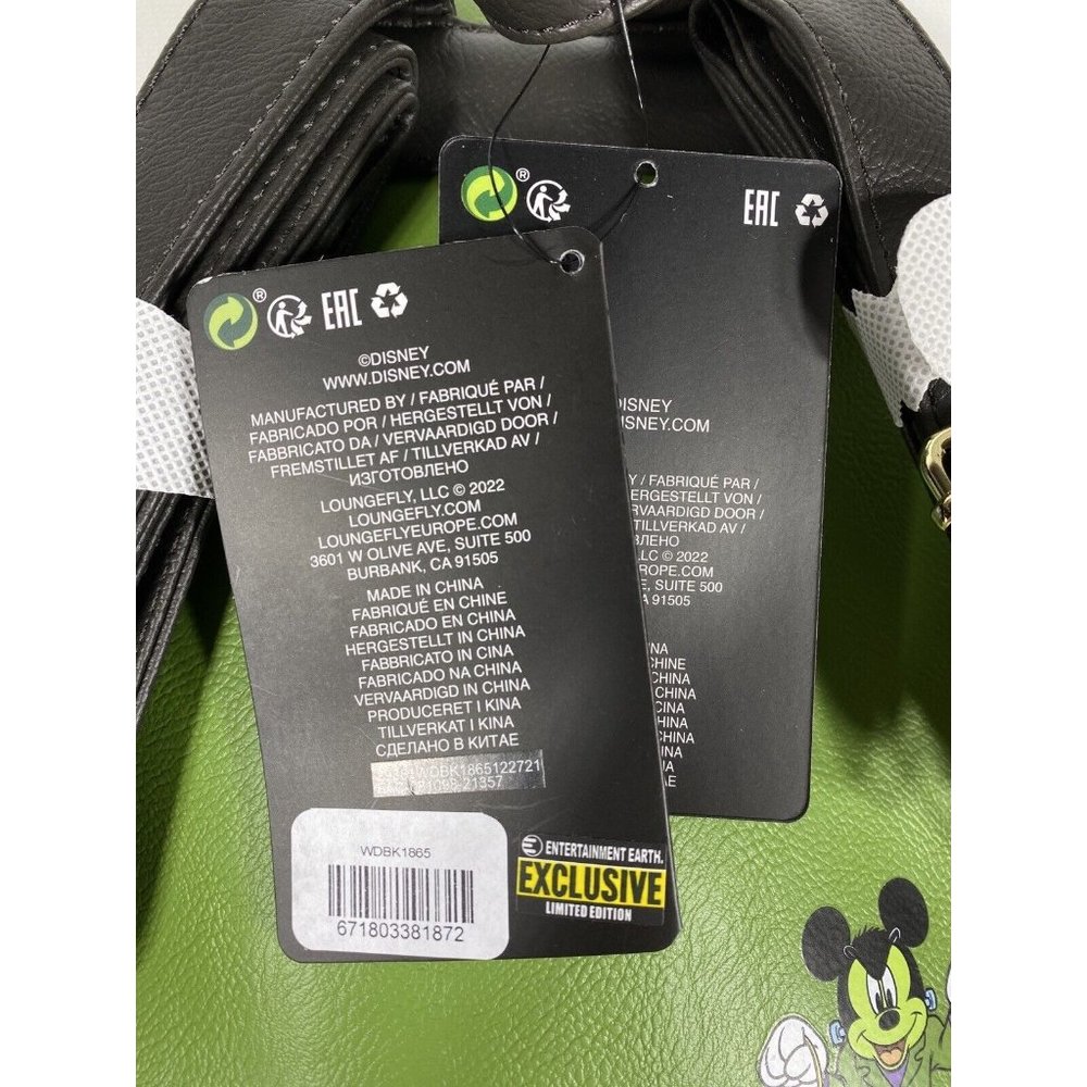Loungefly Disney Mickey Mouse Frankenstein Halloween Backpack Glow In The Dark - Picture 11 of 11